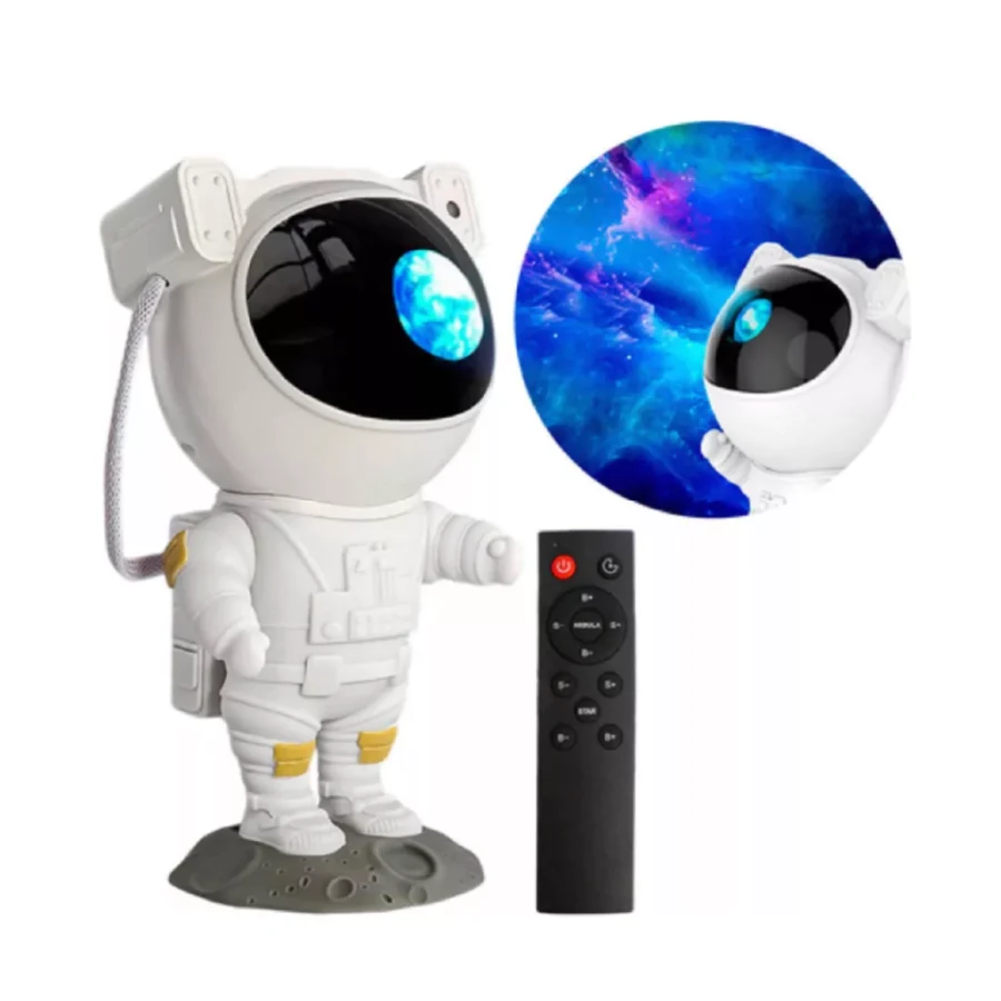 PROYECTOR ASTRONAUTA CON BASE / PARLANTE GALAXIA ESTRELLAS LZ-GG6986 - SMAR097