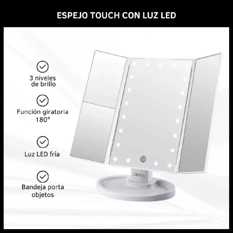 ESPEJO RECTANGULAR TOUCH CON LUZ LED DX-3ESPLUZ400  -SMAR112 - Imagen 2
