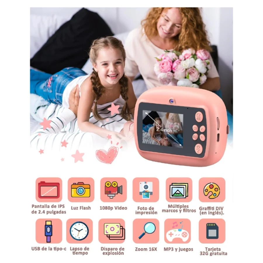 CAMARA DIGITAL INFANTIL CON MALLA DE SILICONA LAMBO TECH- SMAR098 - Imagen 2
