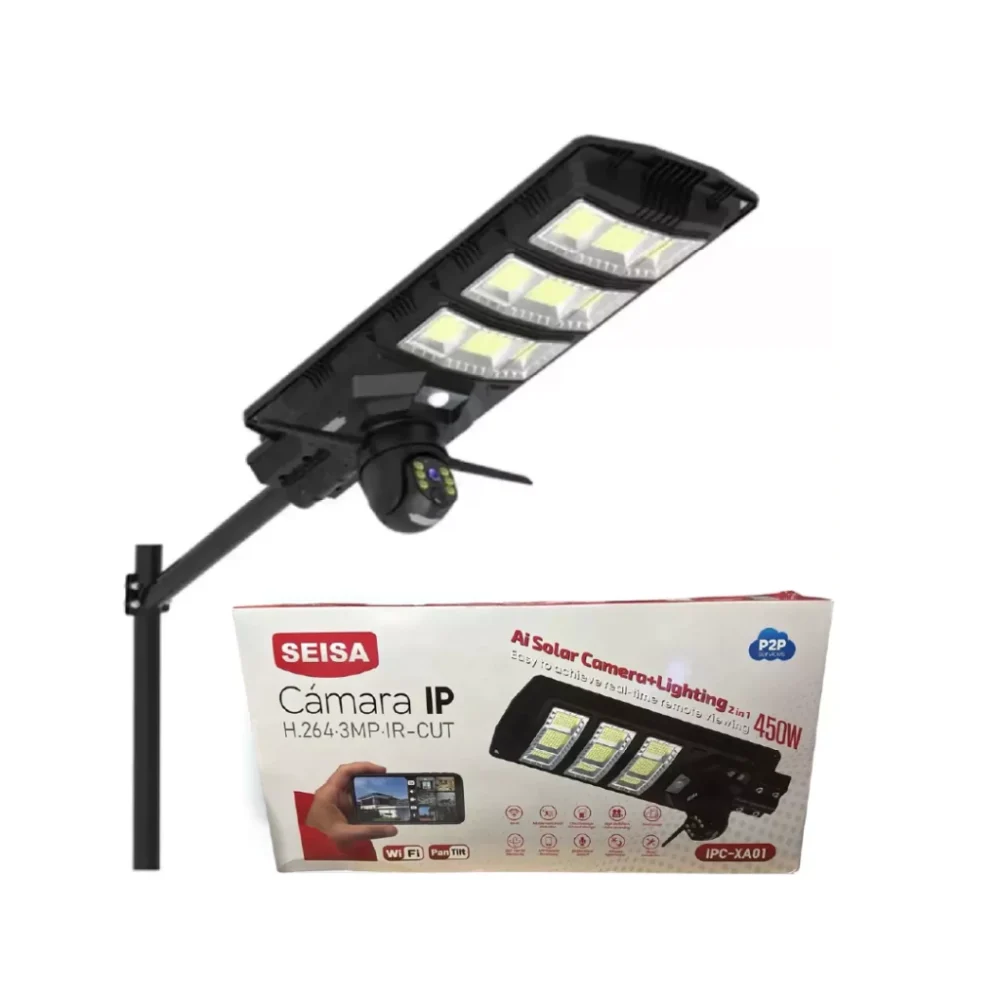 REFLECTOR LED + CAMARA WI-FI 360º CON PANEL SOLAR SEISA IPC-XA01  - SMAR086 - Imagen 2
