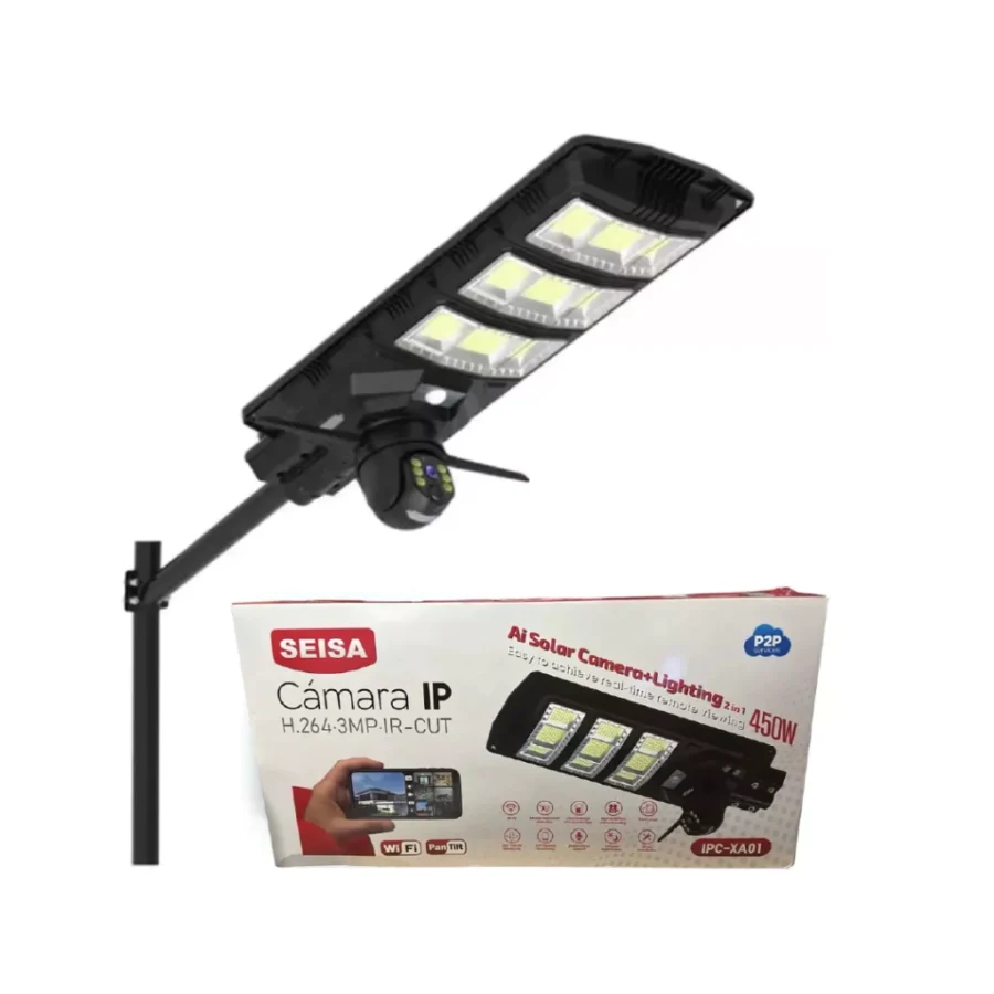 REFLECTOR LED + CAMARA WI-FI 360º CON PANEL SOLAR SEISA IPC-XA01  - SMAR086 - Imagen 2