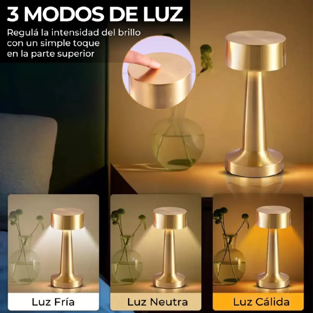 LAMPARA NORDICA LED 3 TONOS TOUCH CON USB  - SMAR084 - Imagen 2