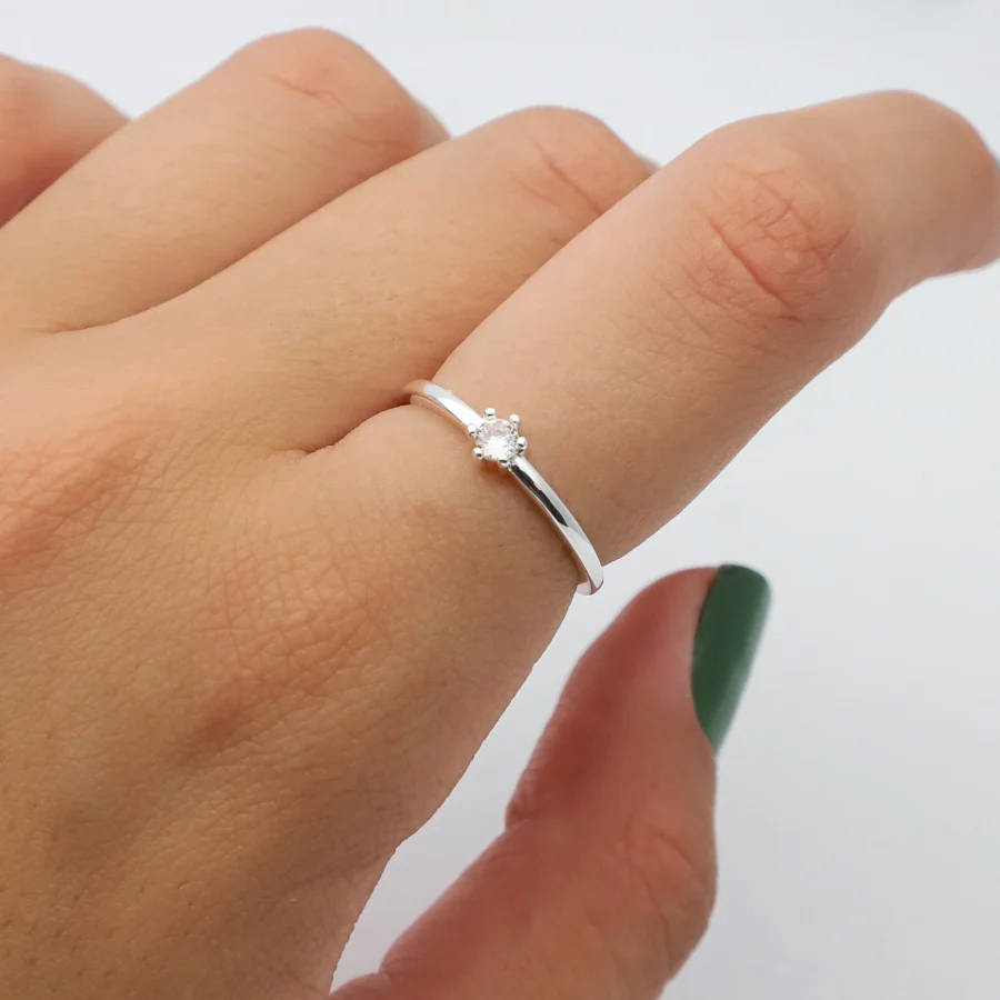 ACEANX009-ANILLO ACERO BLANCO (MEDIDA ESTANDAR)