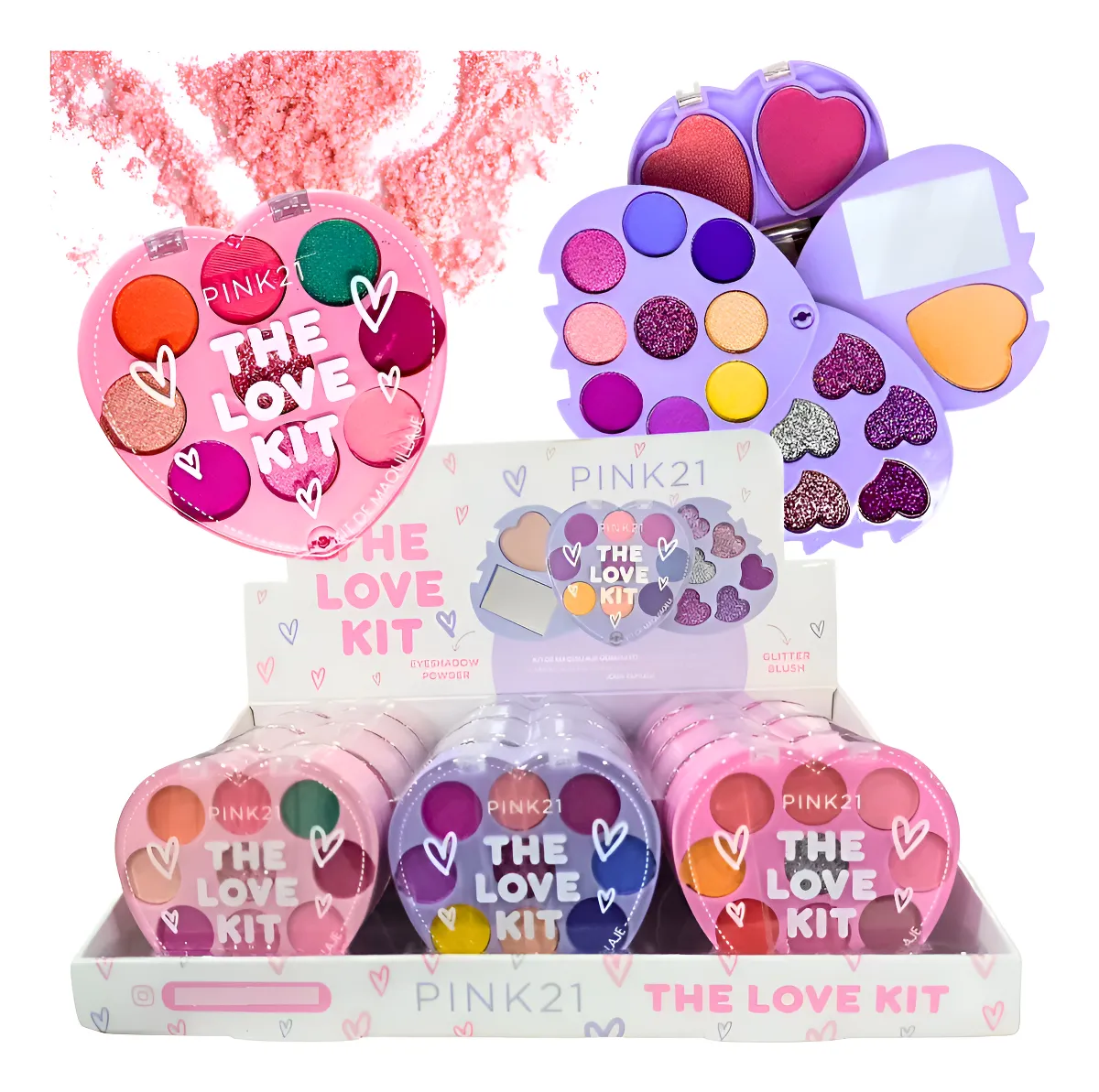 Paleta De Sombras Con Espejo Maquillaje Infantil Para Niñas