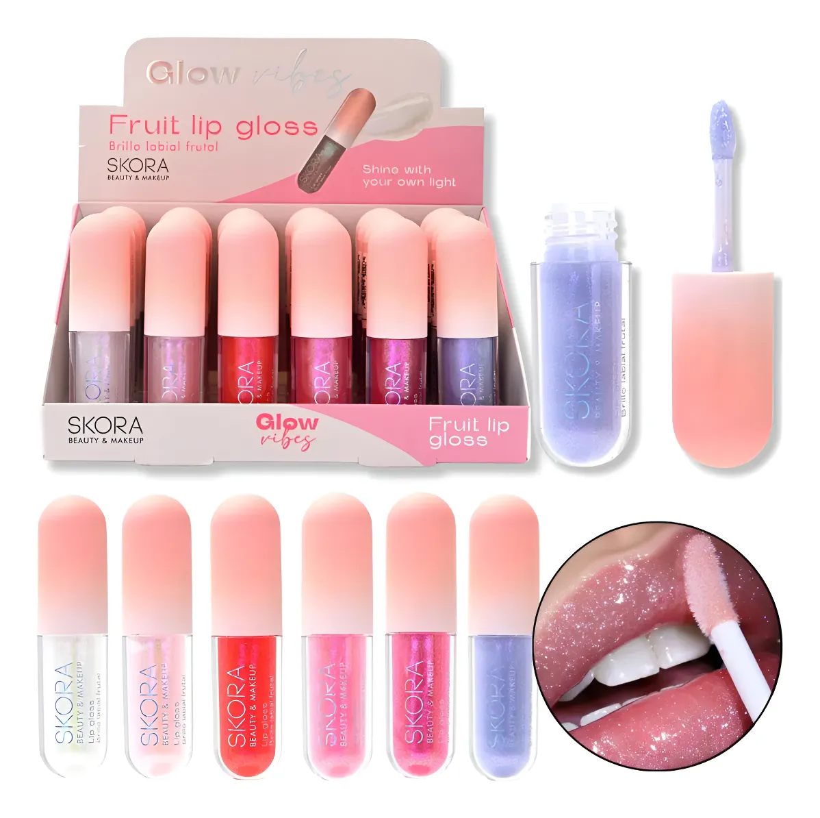 Balsamo Fruit Lip Gloss Hidratante Brillo Labial Fruta Skora