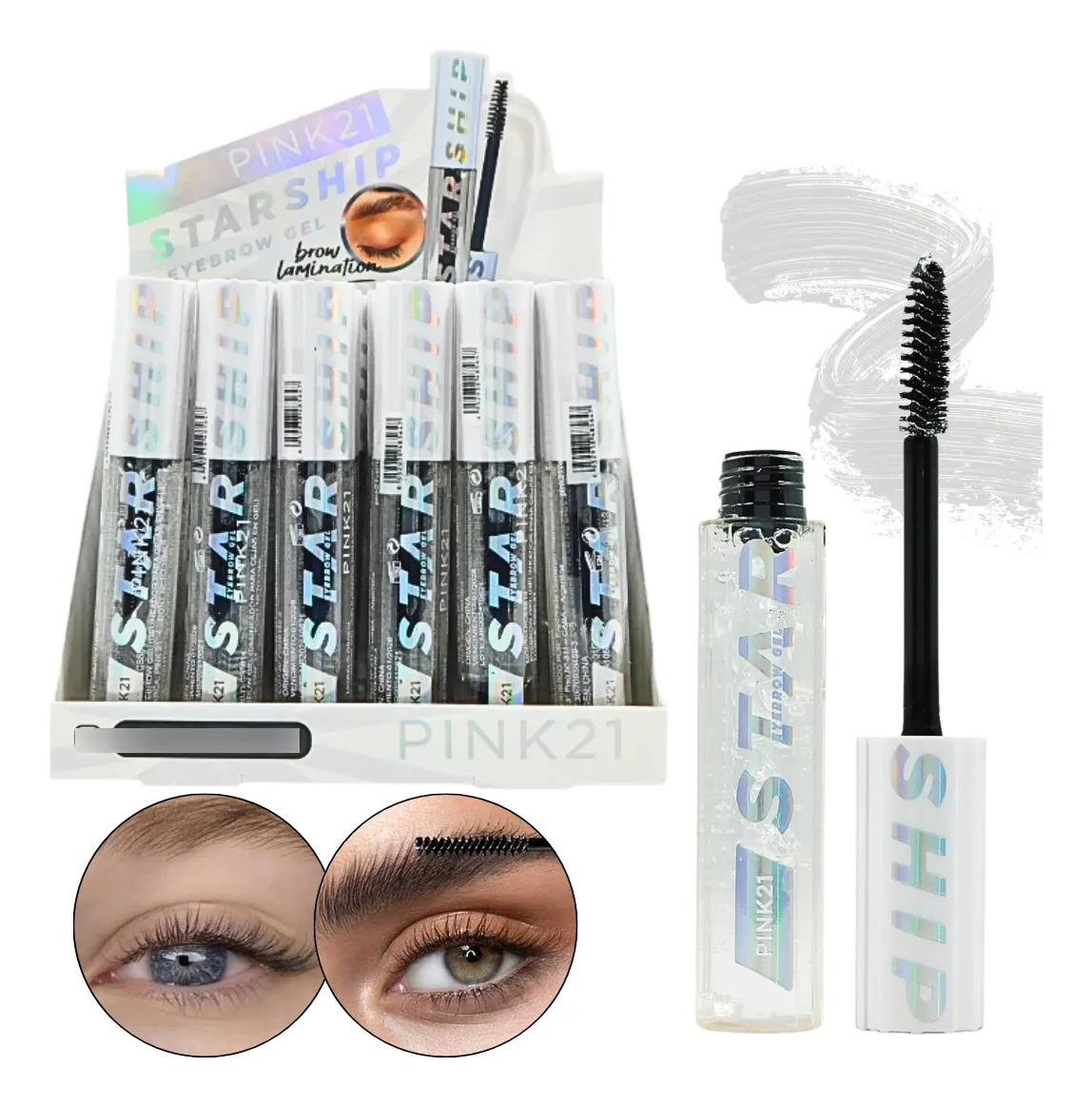 Rimel En Gel Fijador Transparente P/cejas Star Ship Pink 21