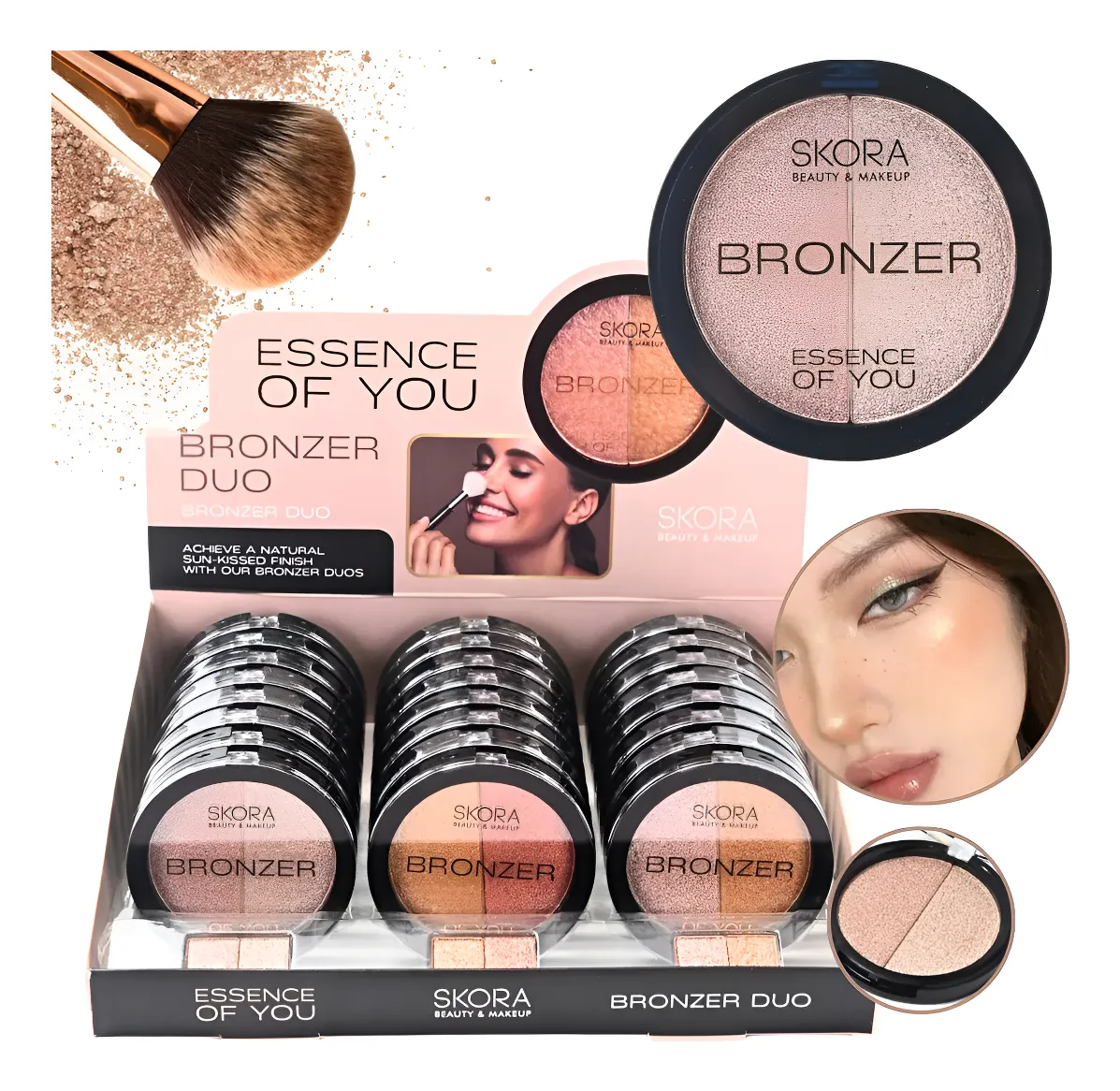 Bronzer Duo Brilloso Skora Essence Of You Para Maquillaje