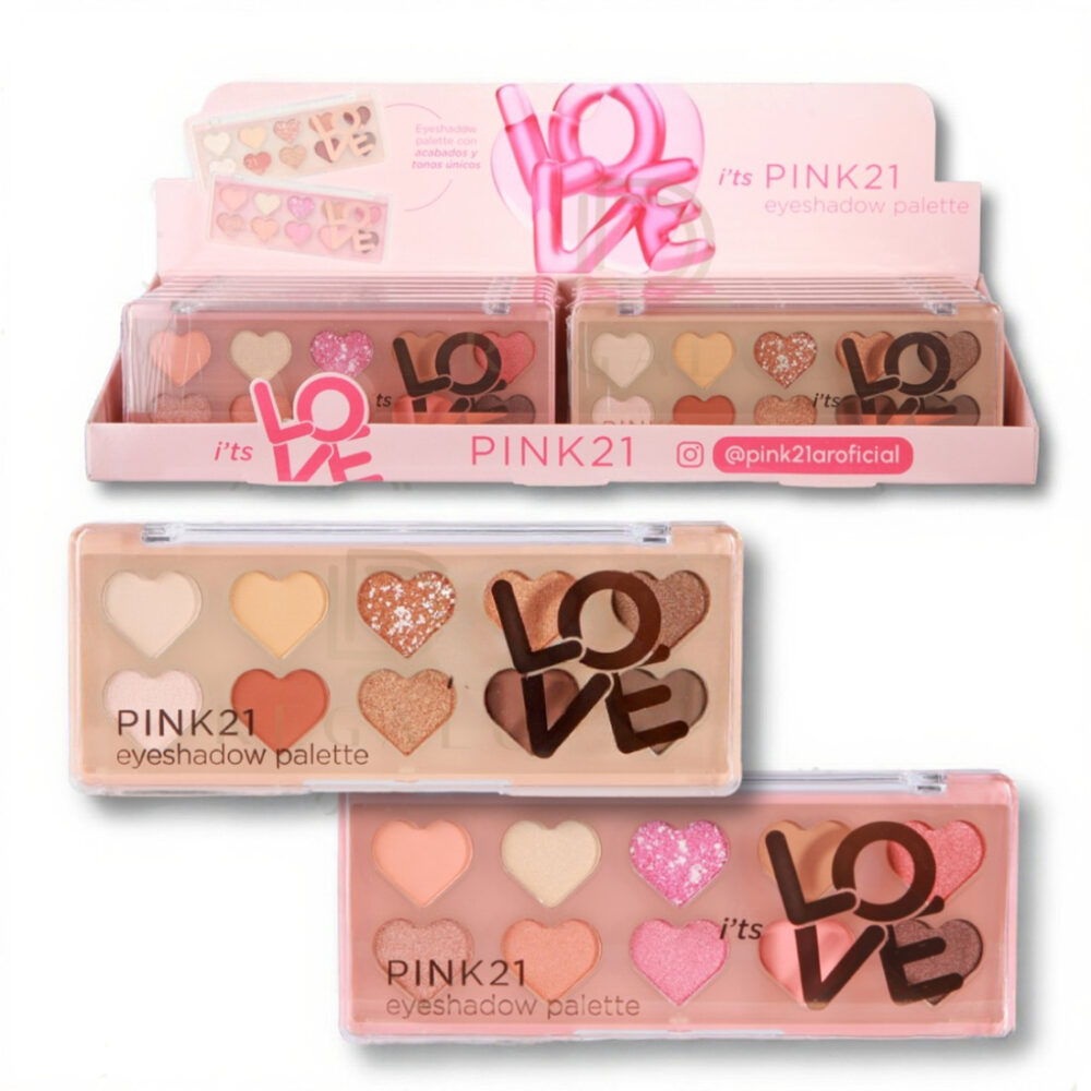 Paleta de sombras eyeshadow palette pink 21
