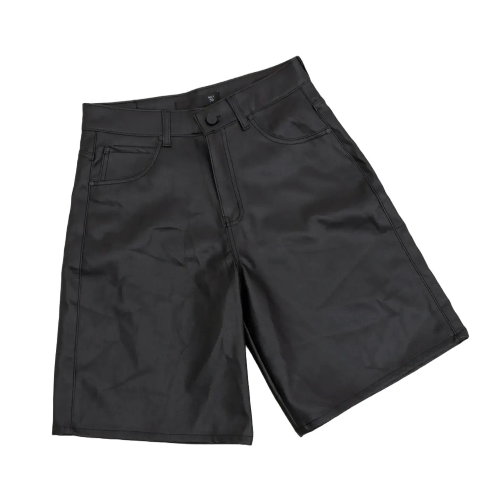 BERMUDA SIMIL CUERO OVERSIZE( TALLE UNICO)-SHR284 - Imagen 2