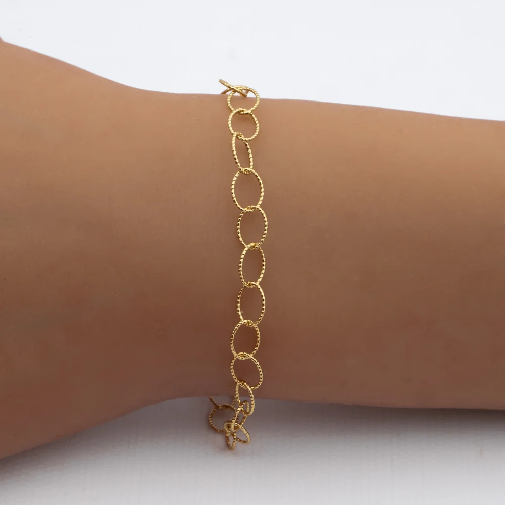 PULSERA ACERO DORADO PREMIUM