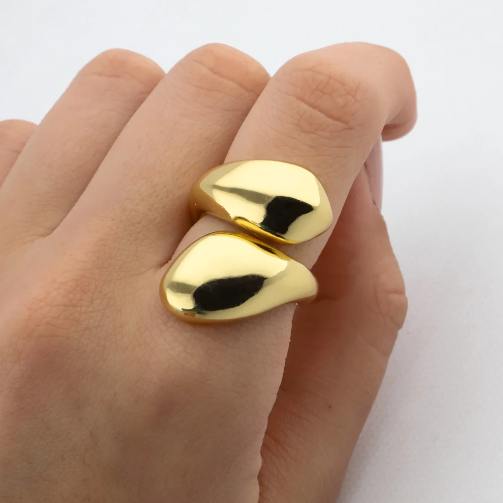 ANILLO ACERO DORADO