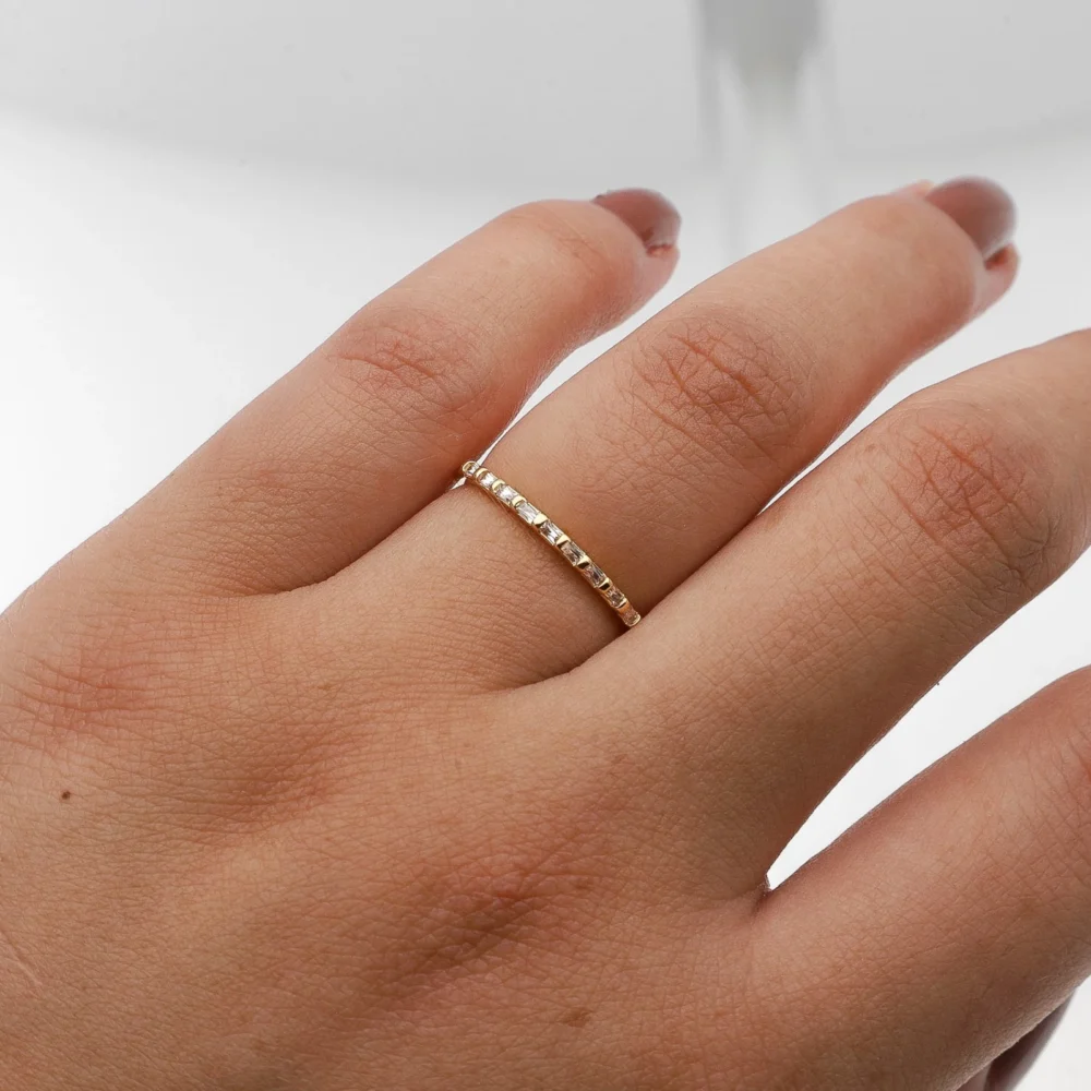 ANILLO ACERO DORADO