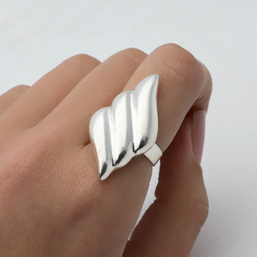 ANILLO REGULABLE ACERO BLANCO