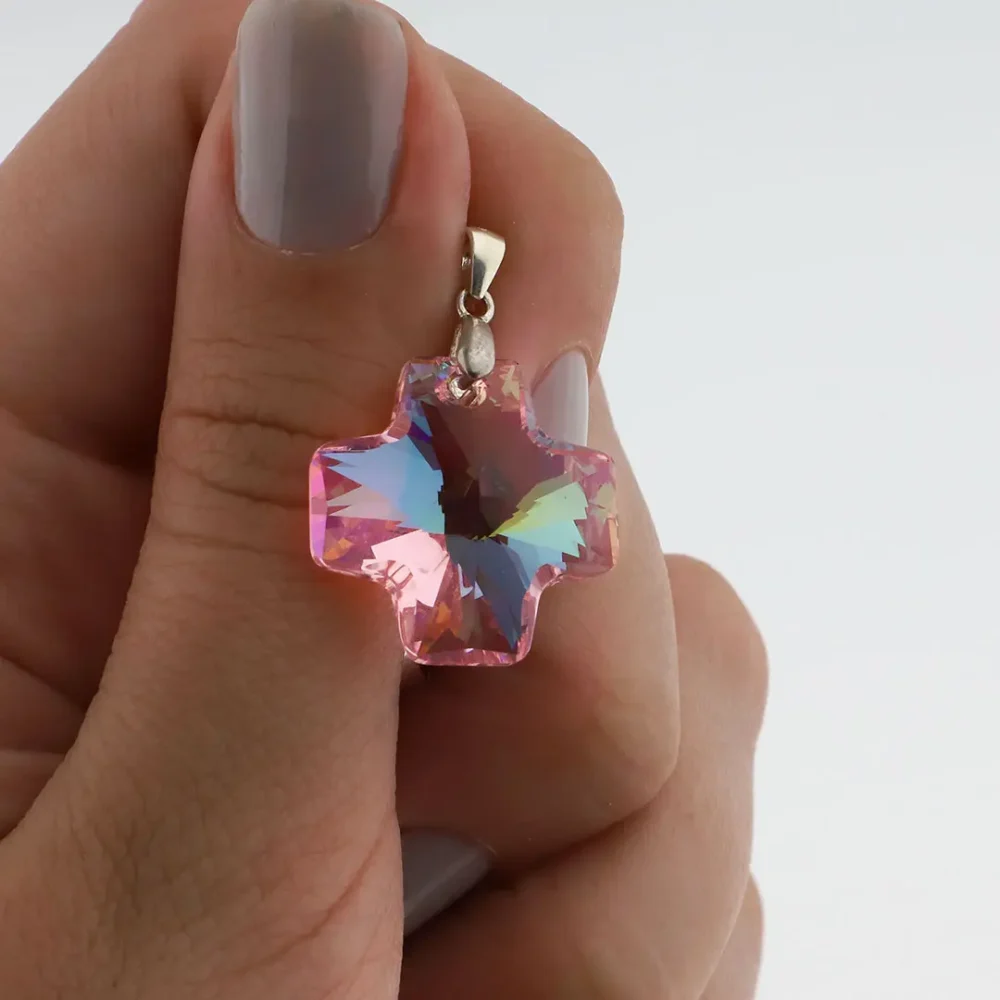 DIJE ACERO BLANCO SWAROVSKI PREMIUM