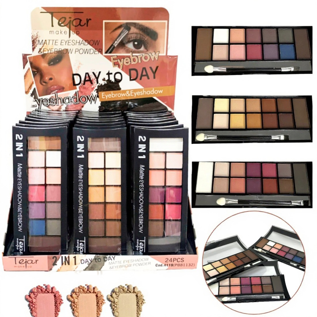 Paleta de sombras x12 tejar eyebrow & eyeshadow makeup
