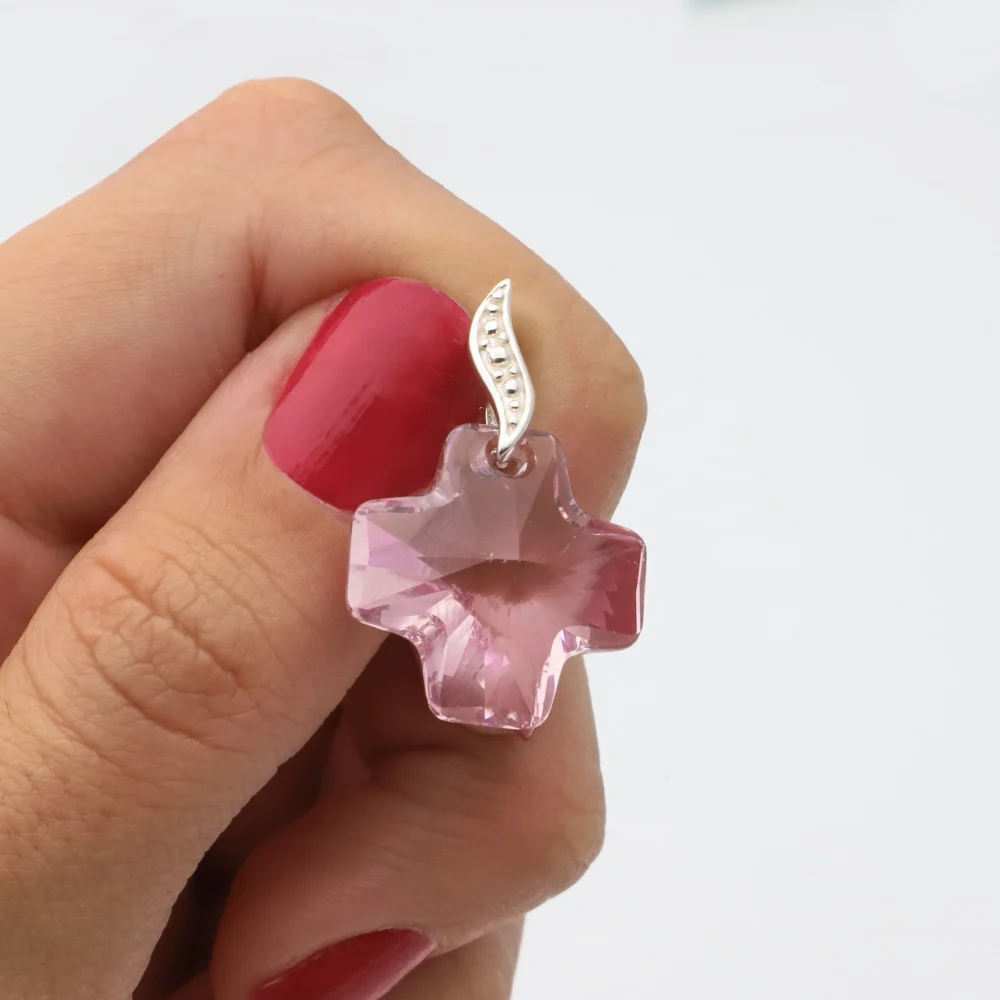 DIJE ACERO BLANCO SWAROVSKI PREMIUM