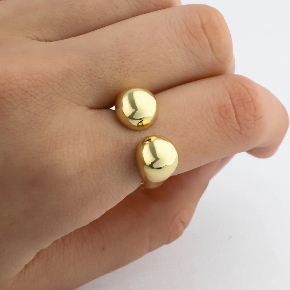 ANILLO ACERO DORADO