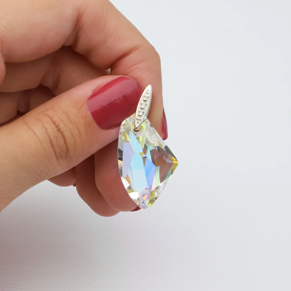 DIJE ACERO BLANCO SWAROVSKI PREMIUM