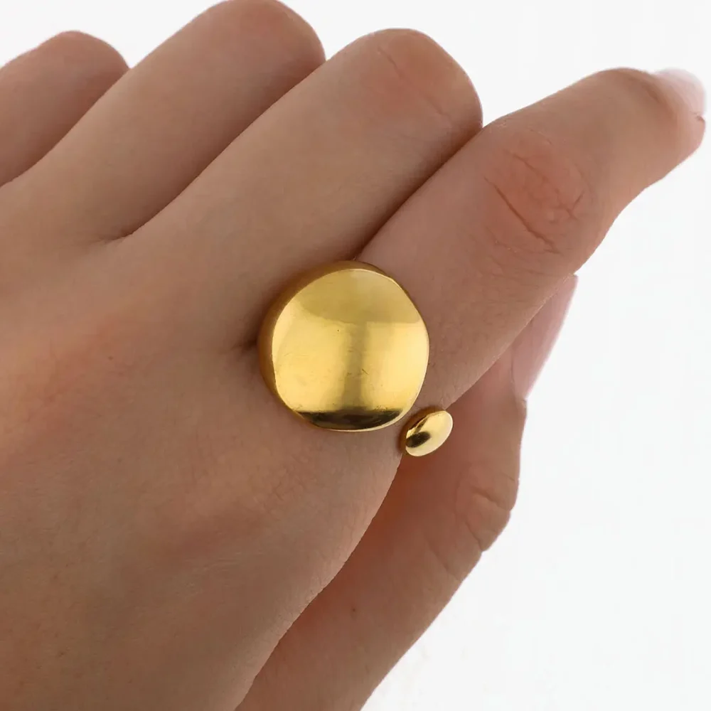 ANILLO ACERO DORADO