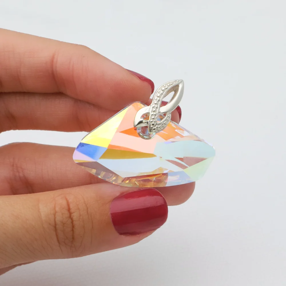 DIJE ACERO BLANCO SWAROVSKI PREMIUM