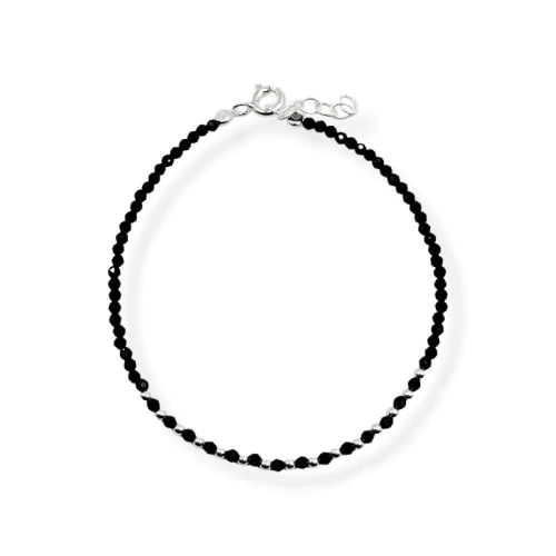 PULSERA PLATA 925 BOLITAS CON CRISTAL - PULS632