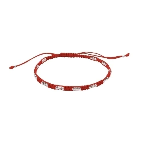 PULSERA PLATA 925 BOLITAS CON HILO - PULS647
