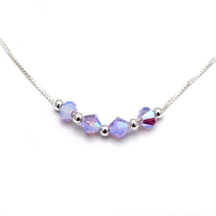 CADENA TANZA CRISTAL DE PLATA 925 - CAD664