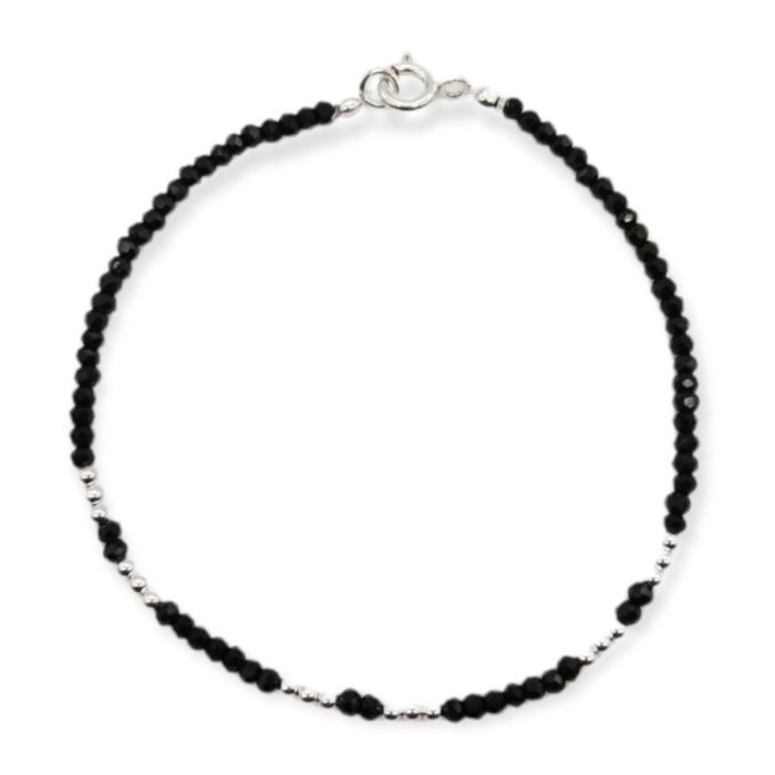 PULSERA PLATA 925 BOLITAS CON CRISTAL- PULS662