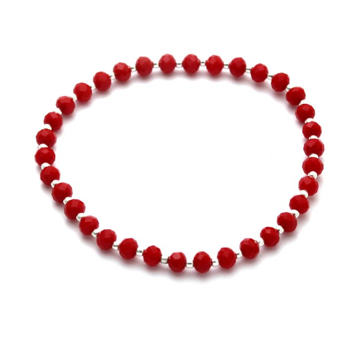 PULSERA PLATA 925 BOLITAS CON CRISTAL- PULS682