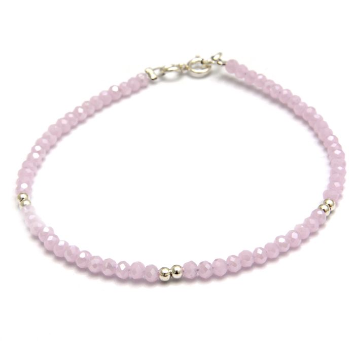 PULSERA PLATA 925 BOLITAS CON CRISTAL- PULS673