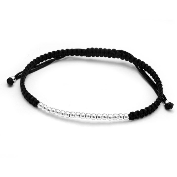 PULSERA PLATA 925 BOLITAS CON HILO - PULS652