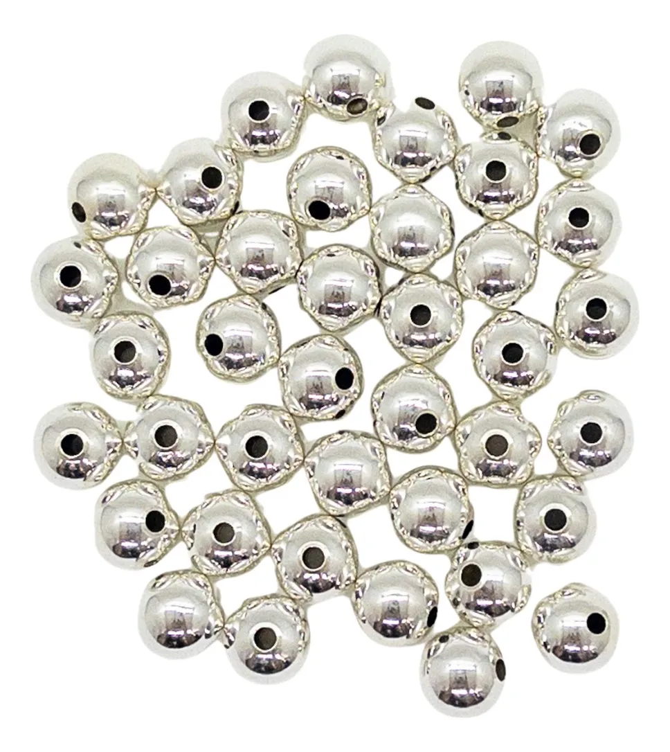 FORNITURA BOLITA DE PLATA 925 8MM POR 5 UNIDADES - FRN697