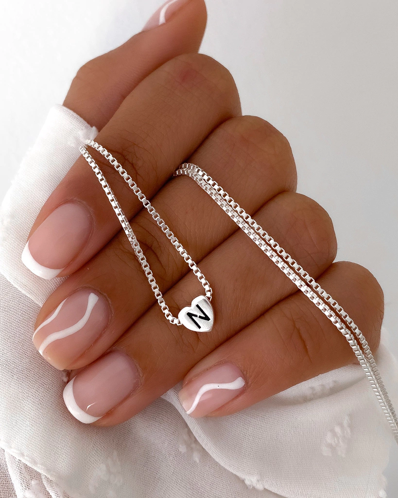 CADENA DE PLATA 925 CON DIJE LETRA - APC637