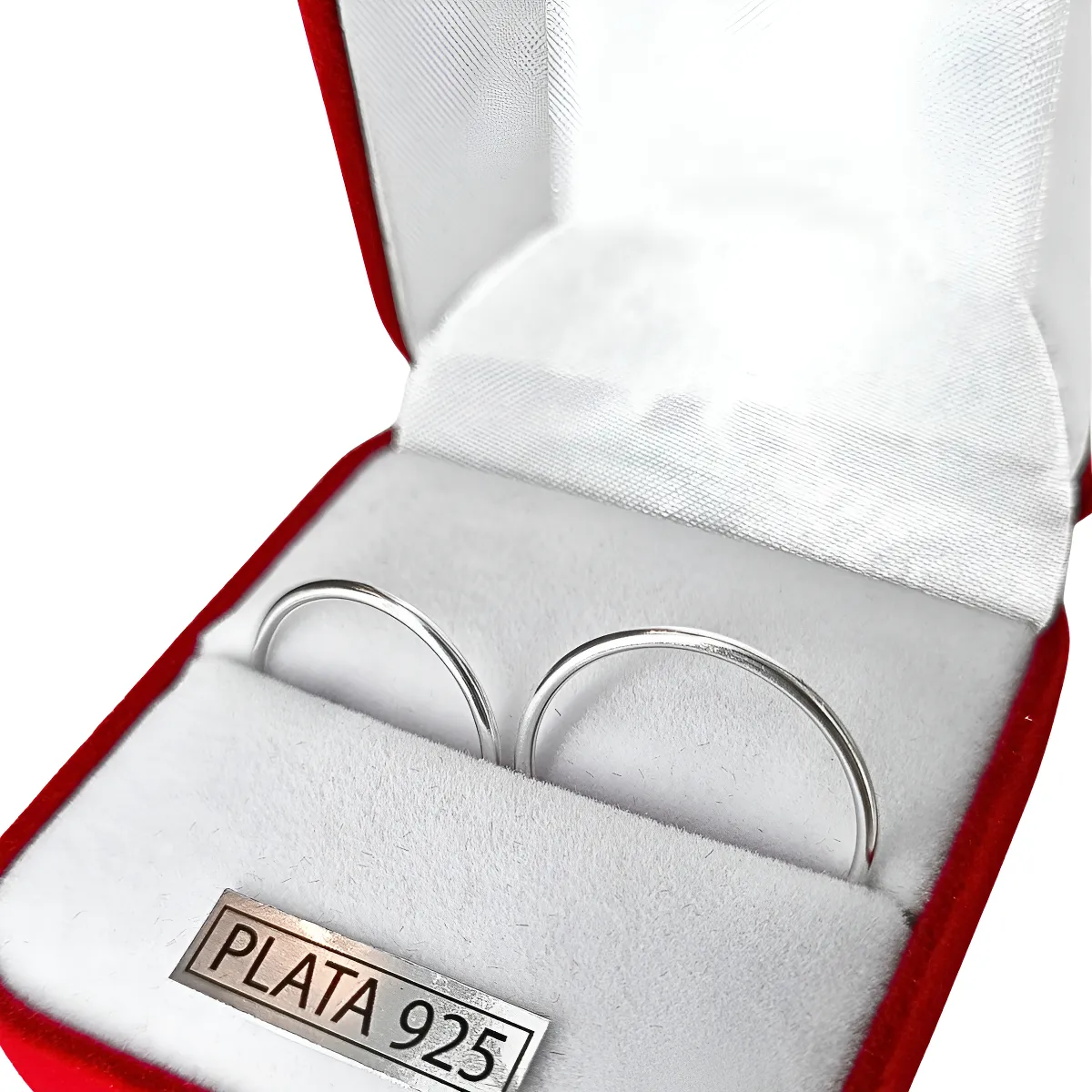 ANILLOS ALIANZAS HILO 2 PIEZAS PLATA 925 + ESTUCHE REGALO- AP15E10