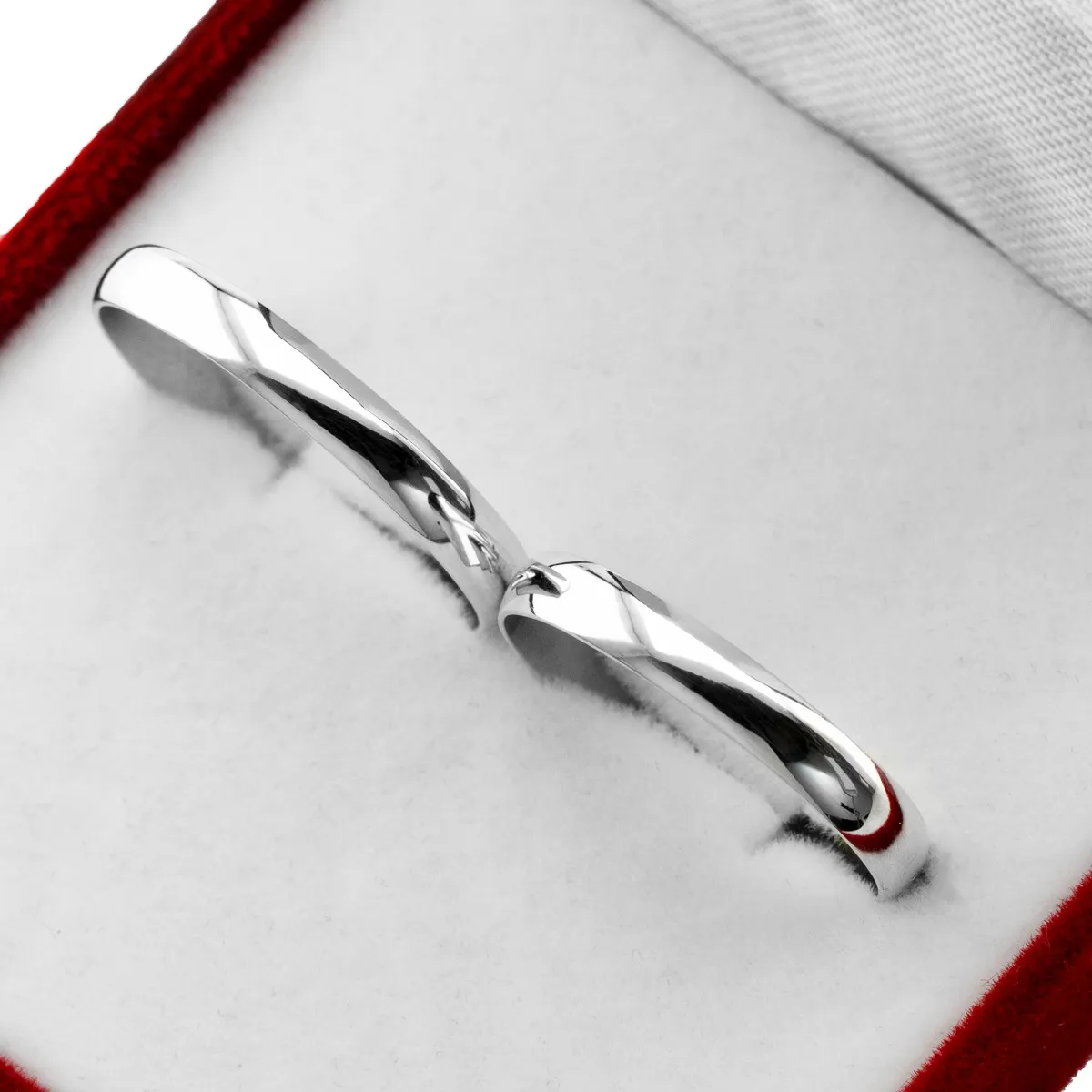 ALIANZAS DE COMPROMISO 2 PIEZAS PLATA 925 3MM + ESTUCHE REGALO- AP15E03 - Imagen 2