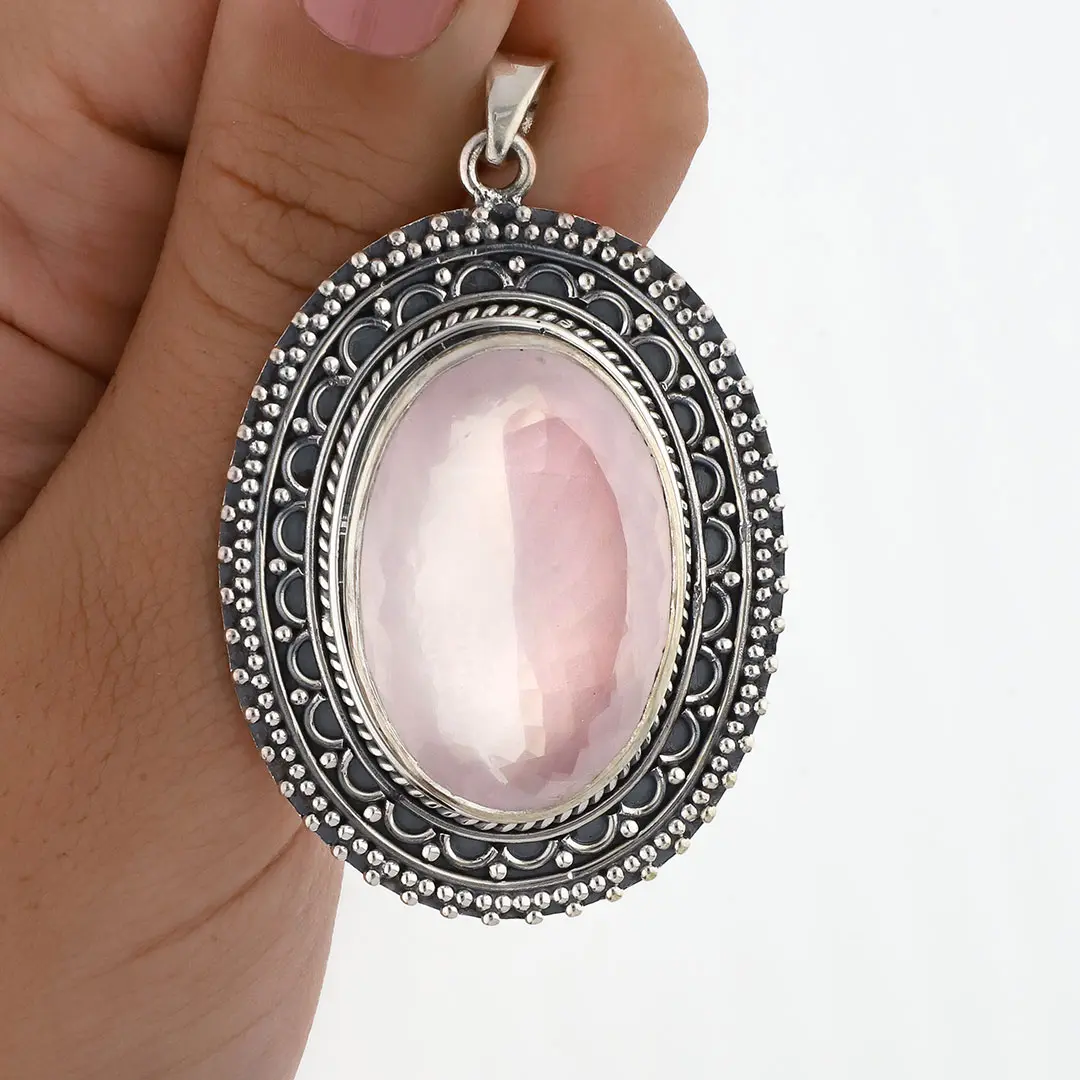 DIJE CUARZO ROSA