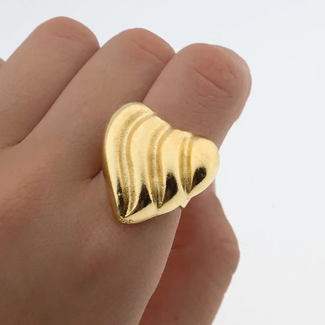 ANILLO ACERO DORADO