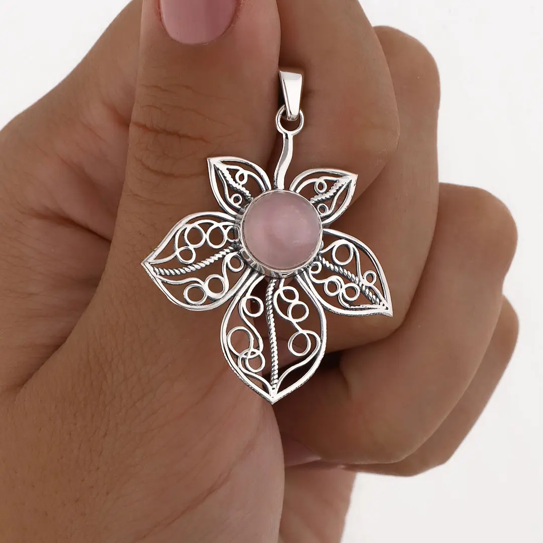 DIJE CUARZO ROSA