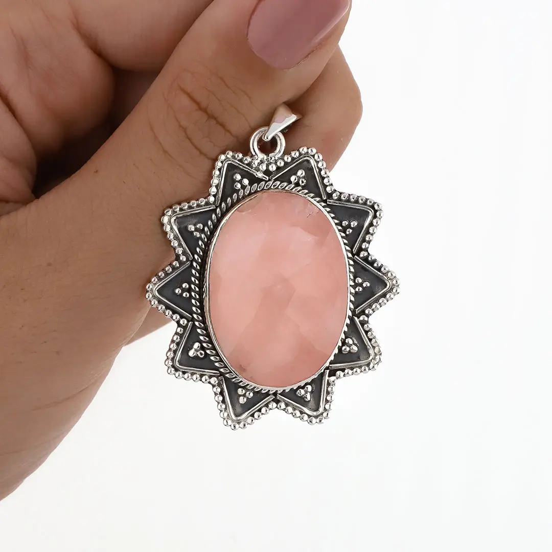 DIJE CUARZO ROSA