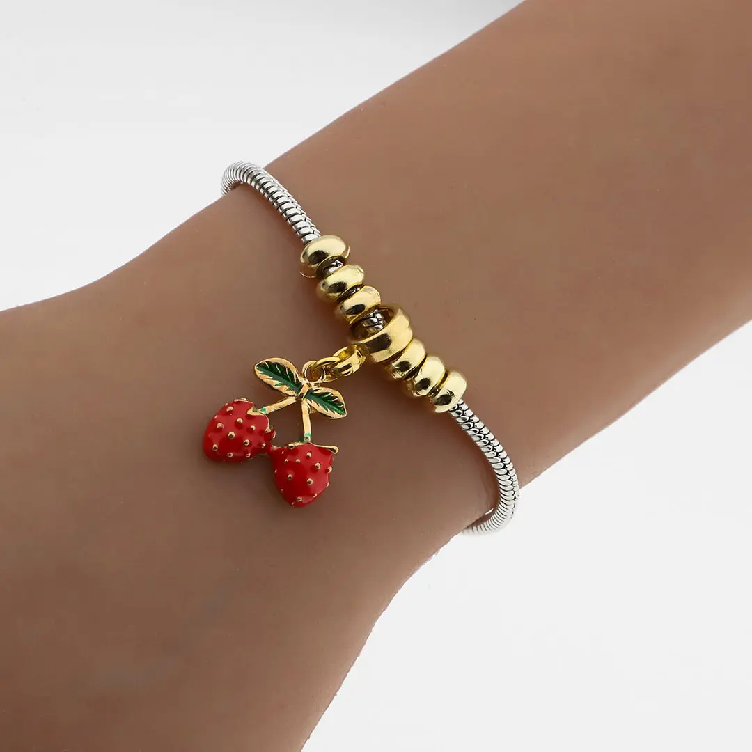 PULSERA ACERO QUIRUGICO CHARMS