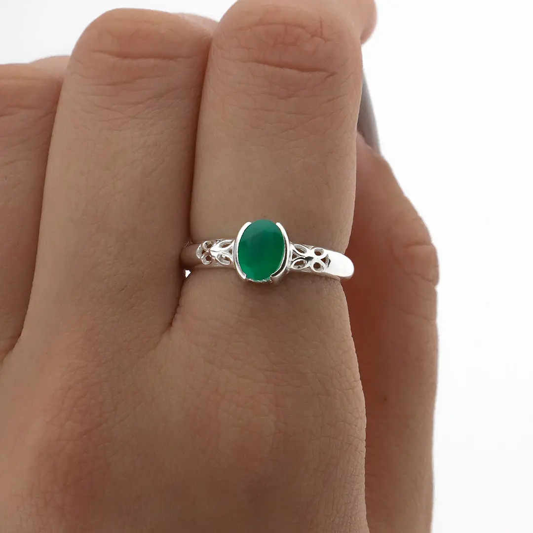 ANILLO AVENTURINA VERDE