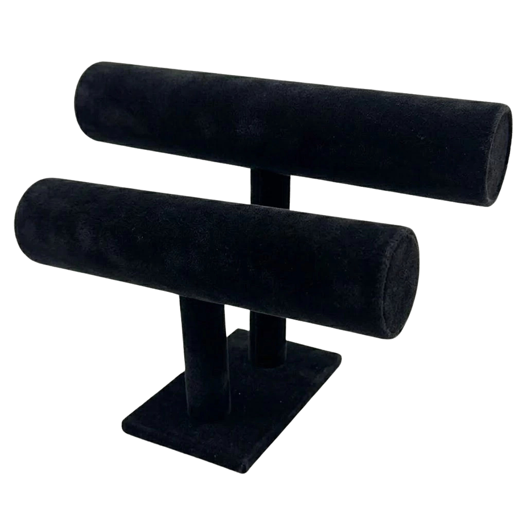EXHIBIDOR DE PULSERAS NEGRO DOBLE GRANDE- EX051
