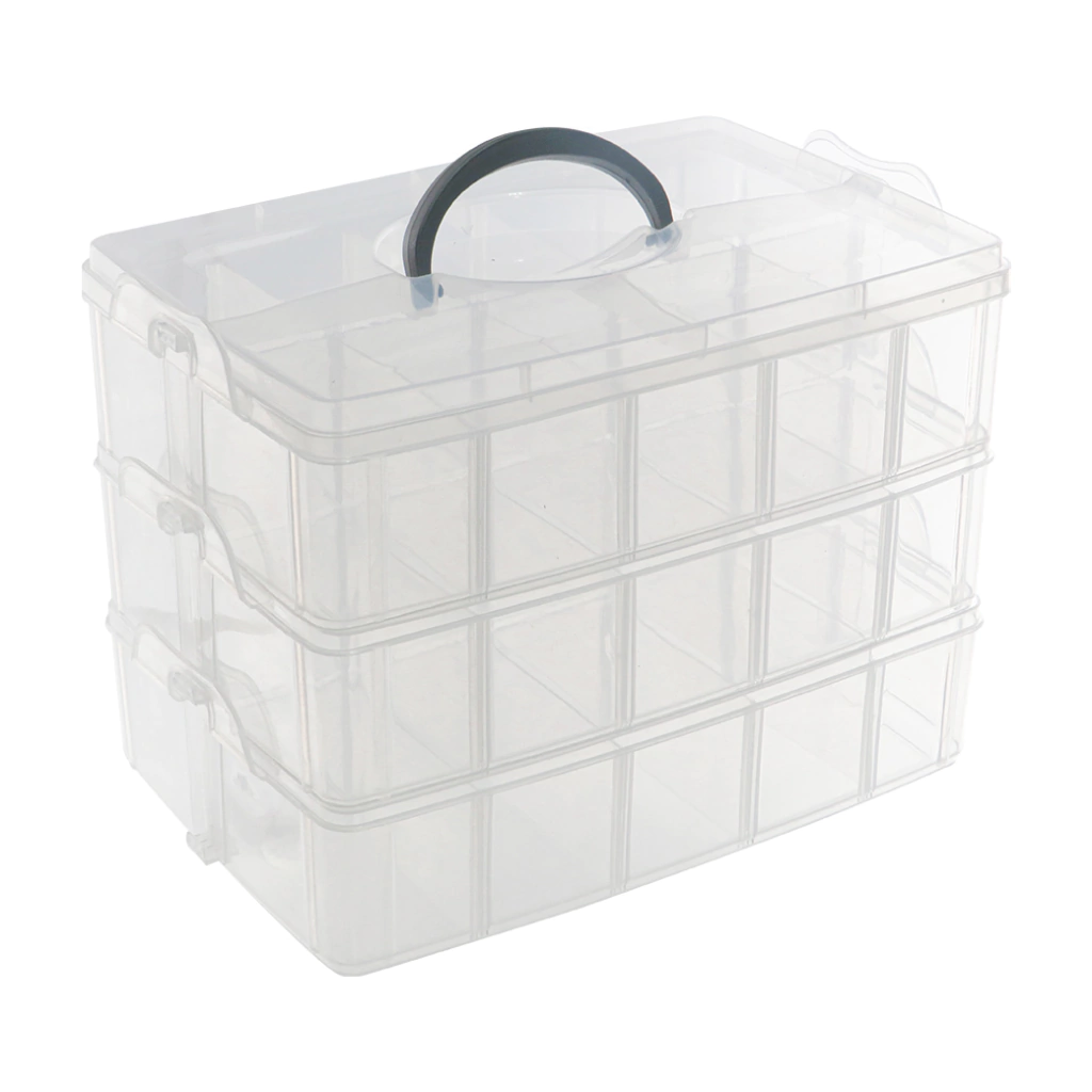 Caja Plástica Grande Adaptable 3 Pisos
