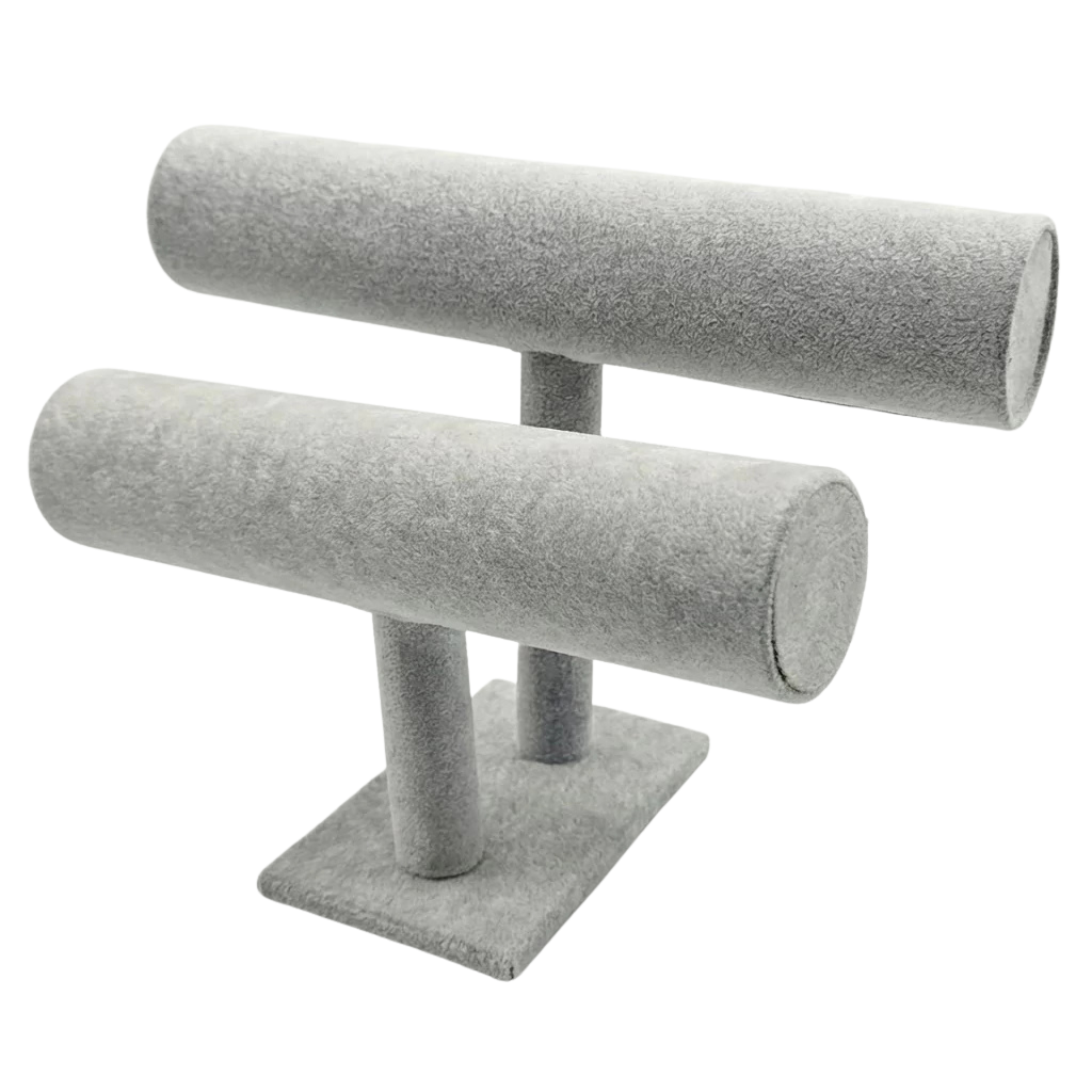 EXHIBIDOR DE PULSERAS GRIS DOBLE GRANDE- EX050