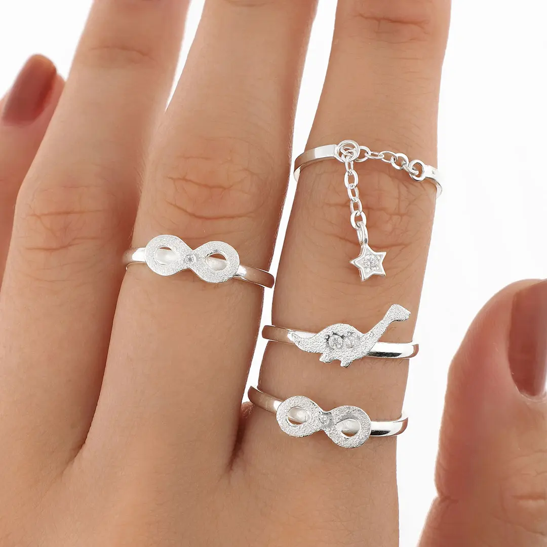 PACK ANILLOS PLATING X4