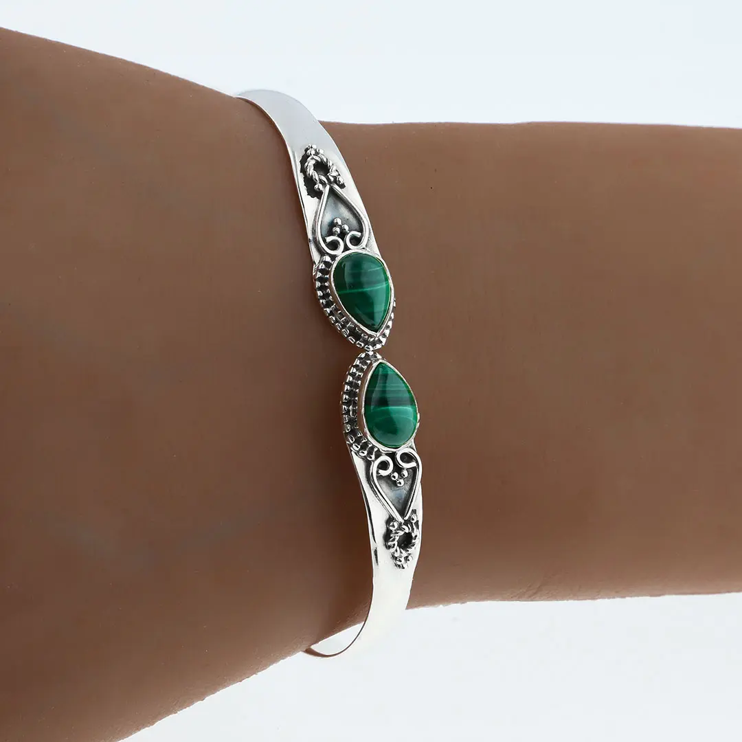 PULSERA REGULABLE MALAQUITA