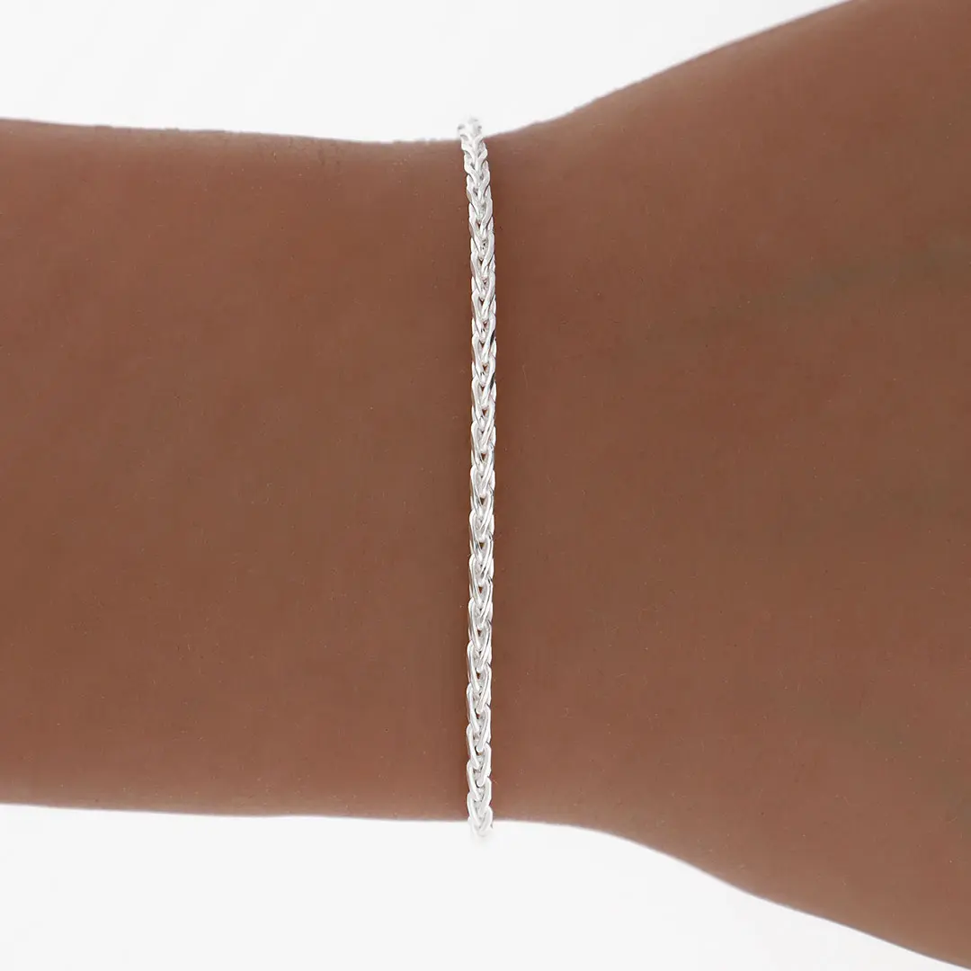 PULSERA DELICADA LISA ITALIANA DE PLATA 925