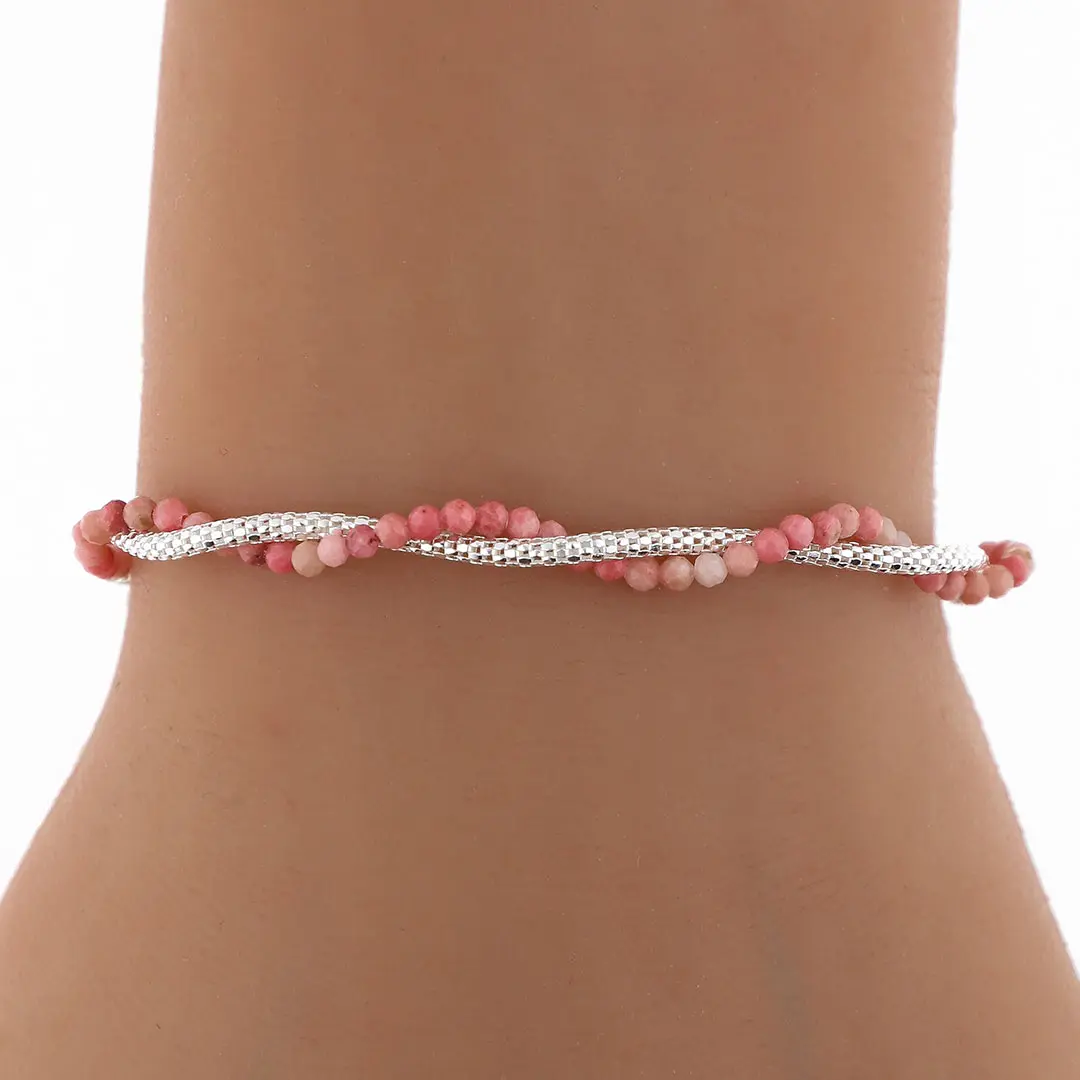 PULSERA ITALIANA COREANA PLATA 925 DOBLE