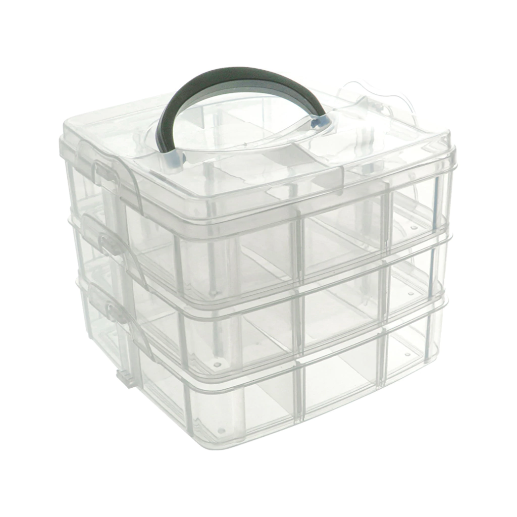 Caja Plástica Chica Adaptable 3 Pisos