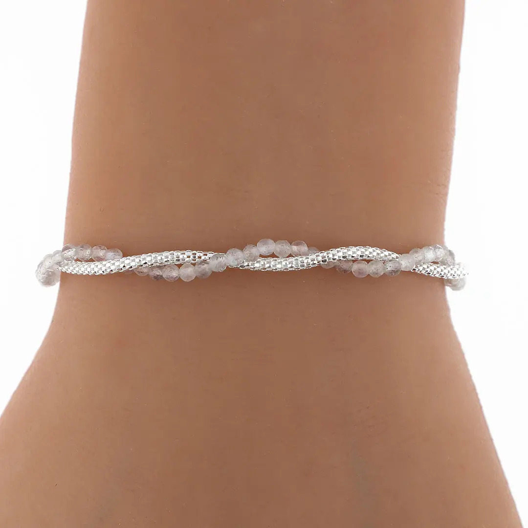 PULSERA ITALIANA COREANA PLATA 925 DOBLE